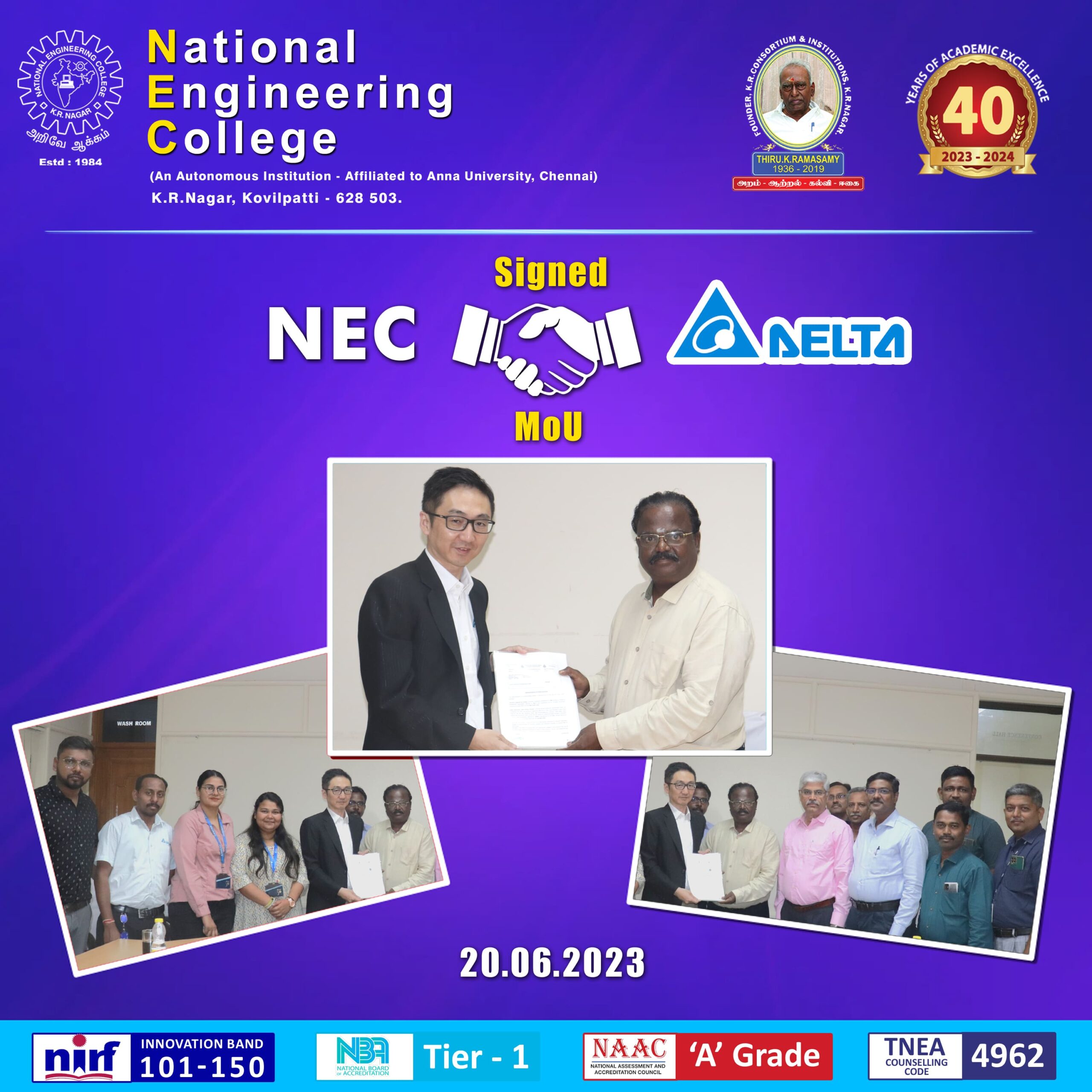 Signed MoU with DELTA
