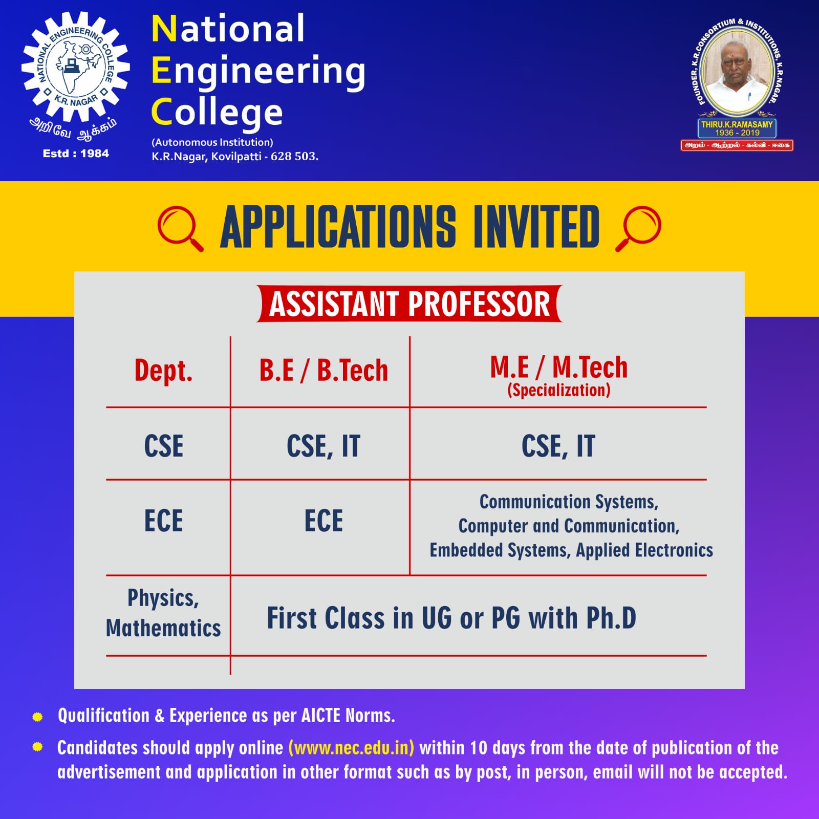 mathematics recruitment
