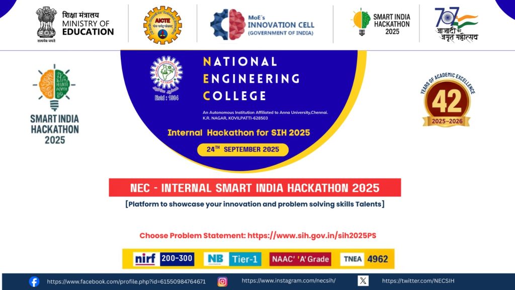 NEC – Internal Smart India Hackathon 2025