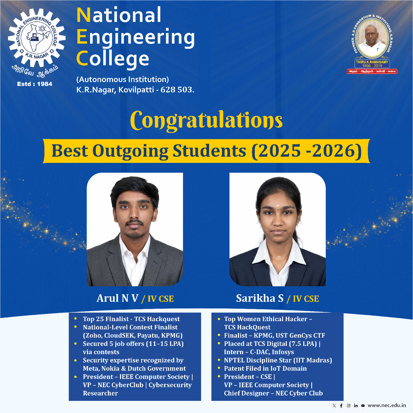 Best Outgoing Students