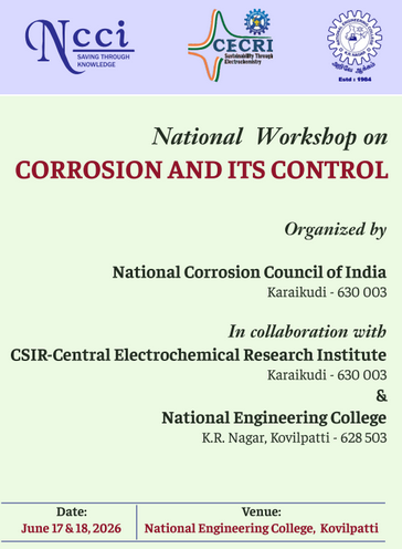 National Workshop on Corrosion and its Control
