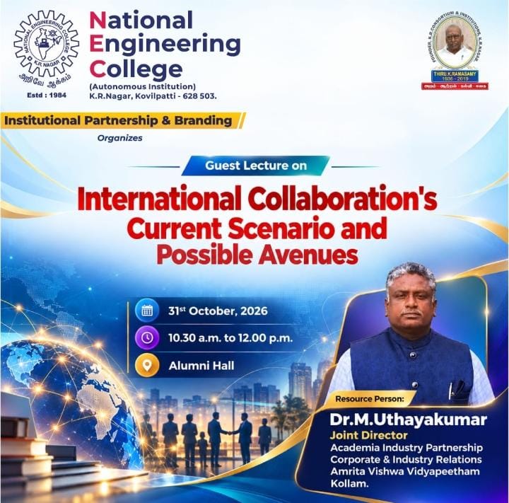Guest Lecture on International Collaboration’s Current Scenario and Possible Avenue